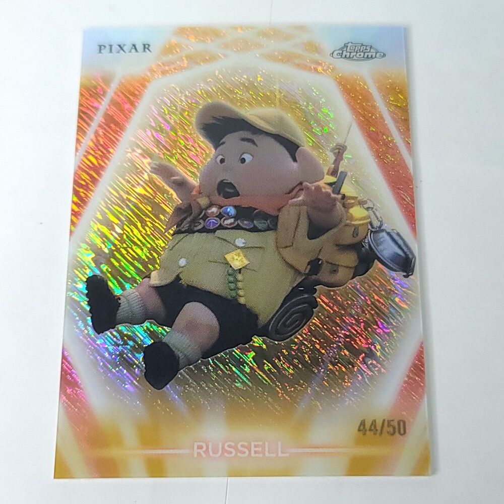 Russell Topps 2026 Disney Neon Gold Shimmer Refractor Limited 44/50